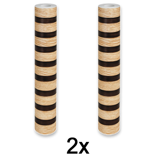 2x Елегантна ѕидна налепница со ефект на дрво | LINEWALL
