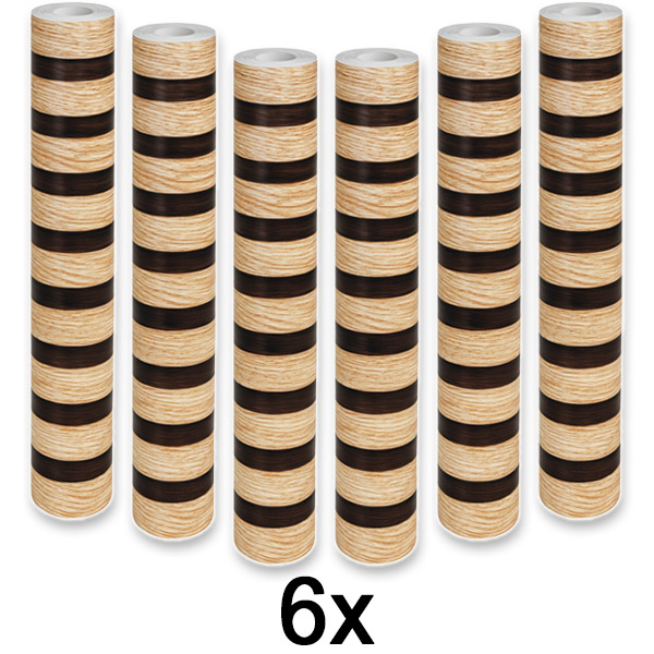 6x Елегантна ѕидна налепница со ефект на дрво | LINEWALL