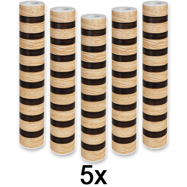 5x Елегантна ѕидна налепница со ефект на дрво | LINEWALL