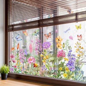 Живописна цветна налепница за прозорец | FLORASTIK